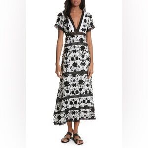 Black and White Floral Dress